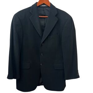 Arnold Brant Cashmere Mens Blazer Sport Coat Black Size 38